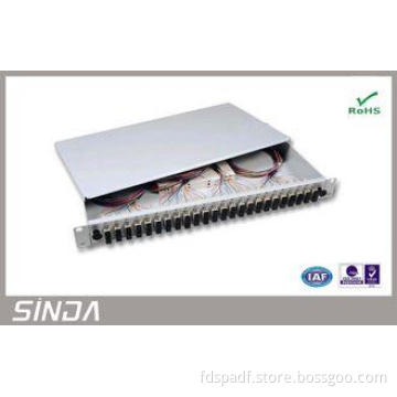 SC Duplex 6 Port / 12 Port Fiber Optic Patch Panel For Netw